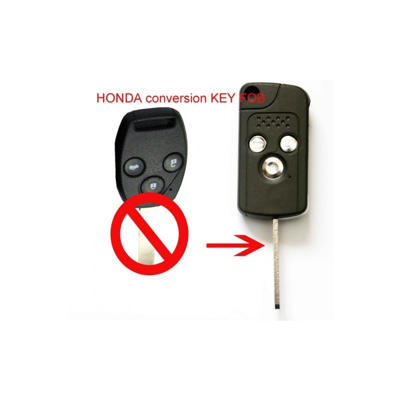 Honda 3 Button Modified Folding Key Blank Replacement Honda Key Case