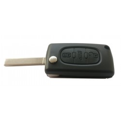 Citroen 3-button flip key case with key