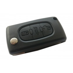 Citroen 3-button flip key case