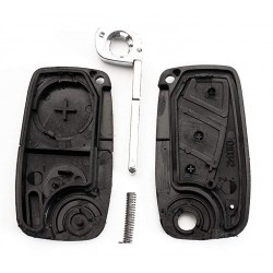 Fiat 3 Button Remote Key Shell (Black)