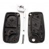 Fiat 3 Button Remote Key Shell (Black)